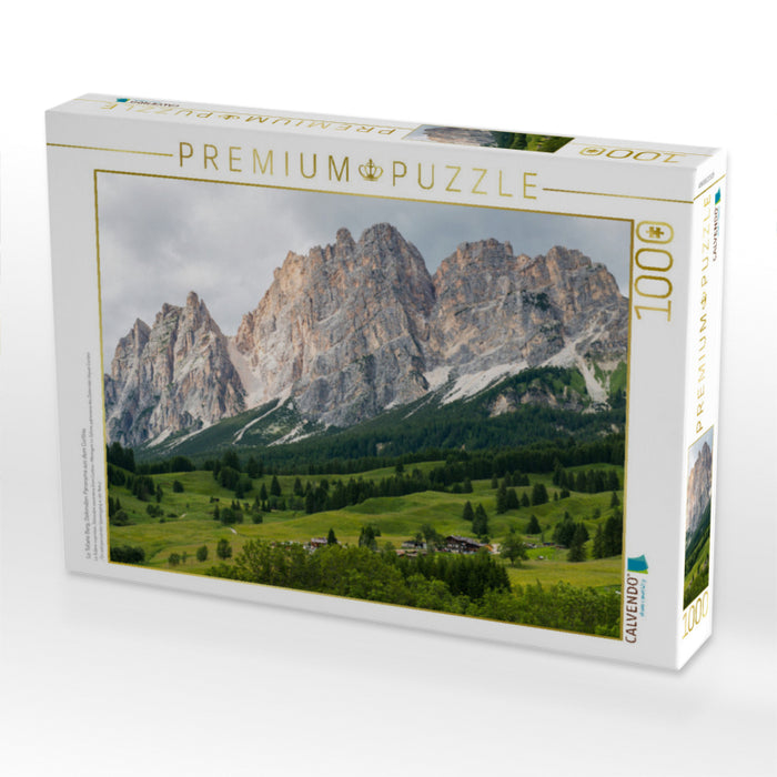 Le Tofane Berg, Dolomiten Panorama aus dem Cortina - CALVENDO Foto-Puzzle'