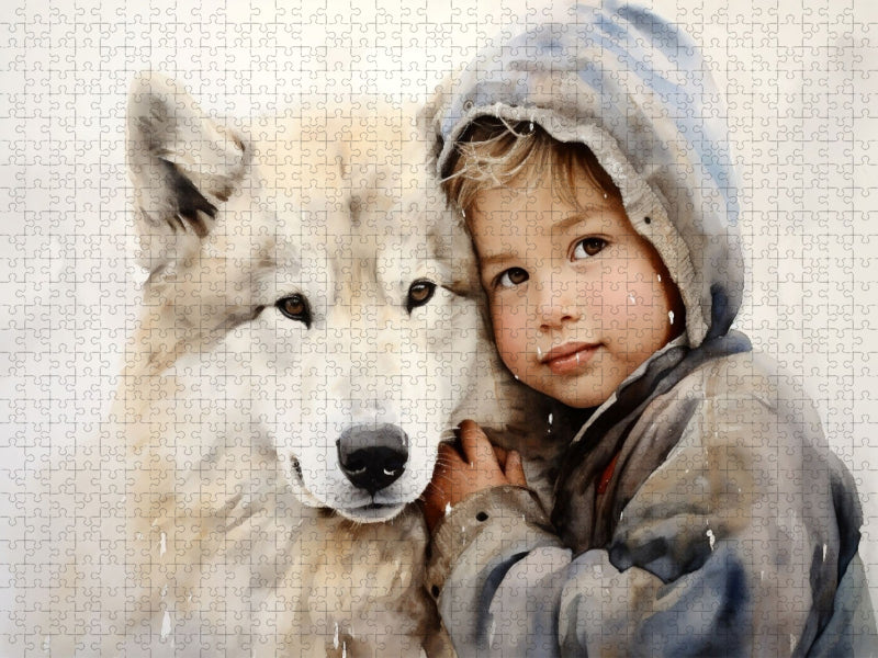 Ein Motiv aus dem Kalender "Kinder und Tiere" - CALVENDO Foto-Puzzle'