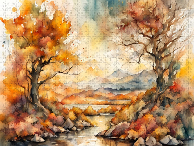 Sonniger Herbst - CALVENDO Foto-Puzzle'