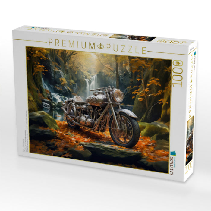 Rast am Wasserfall - CALVENDO Foto-Puzzle'
