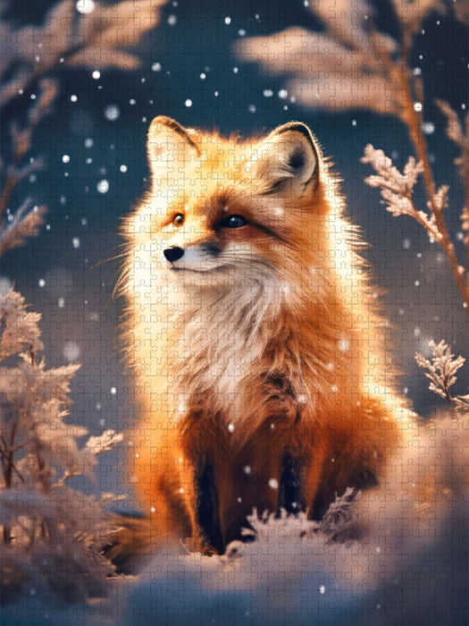 Fuchs im Schnee - CALVENDO Foto-Puzzle'