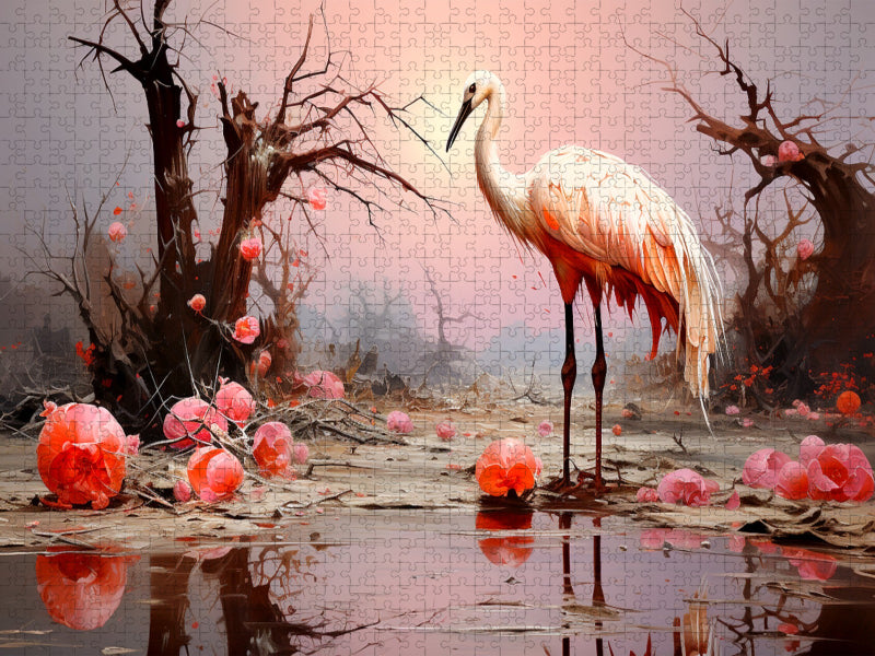 Rosa Gefieder - CALVENDO Foto-Puzzle'