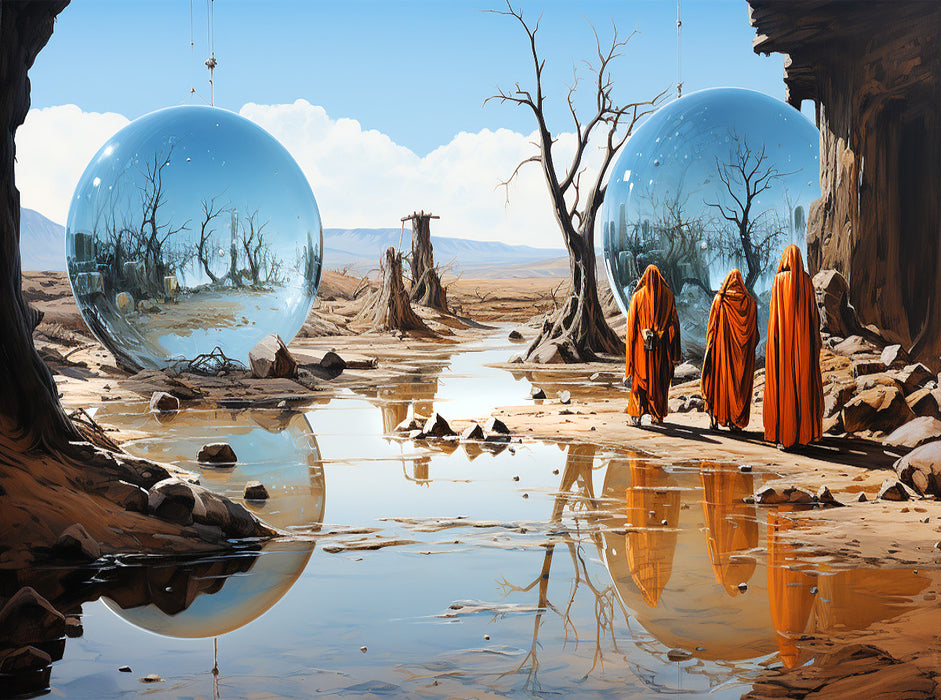 Blaue Kugeln - CALVENDO Foto-Puzzle'