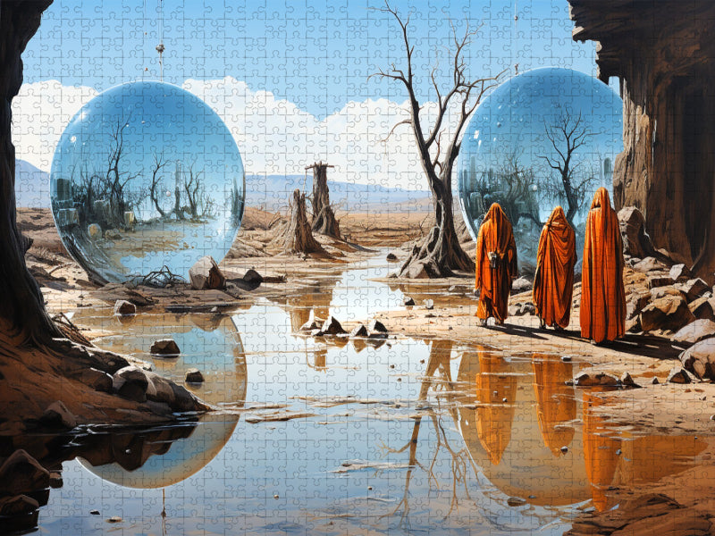 Blaue Kugeln - CALVENDO Foto-Puzzle'