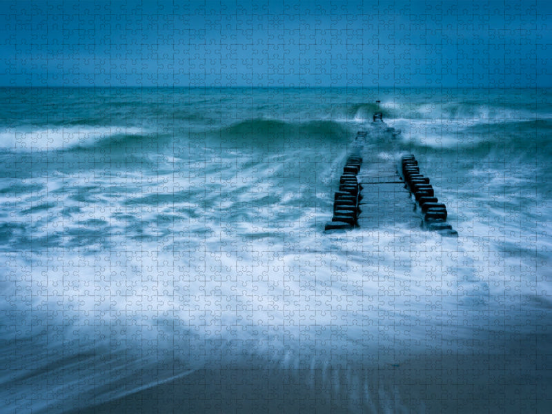 Buhne in Ahrenshoop - CALVENDO Foto-Puzzle'
