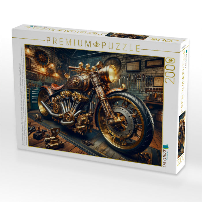 Steampunk Voyager: Ein Custom-Bike im Steampunk-Design - Ein Motiv aus dem Kalender Custom Dreams - Showbike Wonders - CALVENDO Foto-Puzzle'