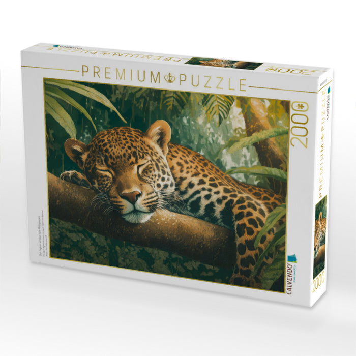 Le jaguar digère son déjeuner - Puzzle photo CALVENDO' 