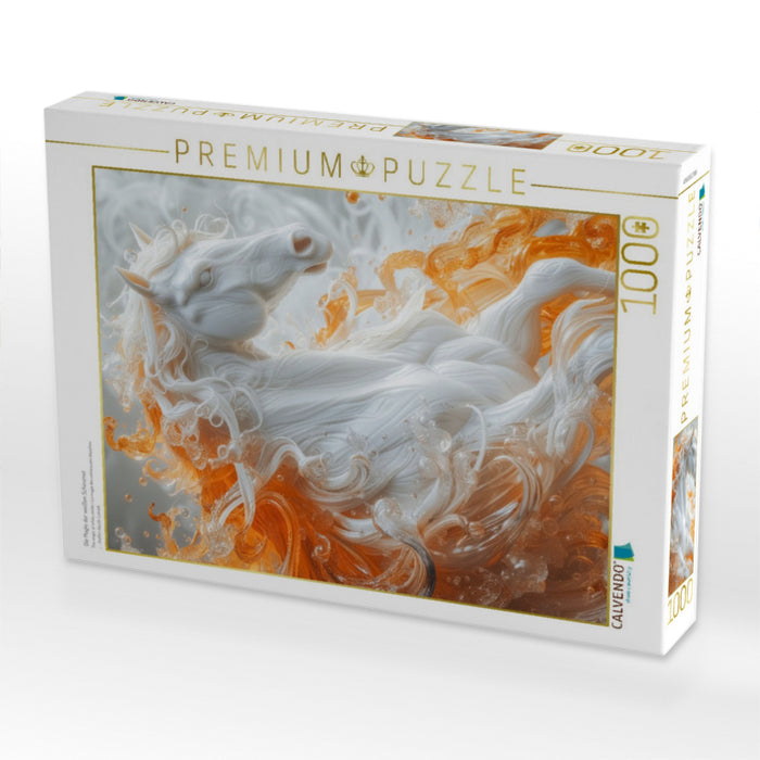 Die Magie der weißen Schimmel - CALVENDO Foto-Puzzle'