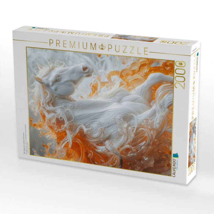 Die Magie der weißen Schimmel - CALVENDO Foto-Puzzle'