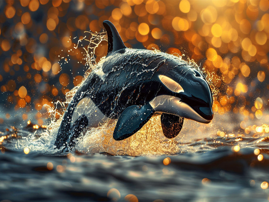 Springender Orca - CALVENDO Foto-Puzzle'