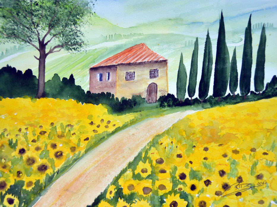 Sonnenblumen in der Maremma - CALVENDO Foto-Puzzle'