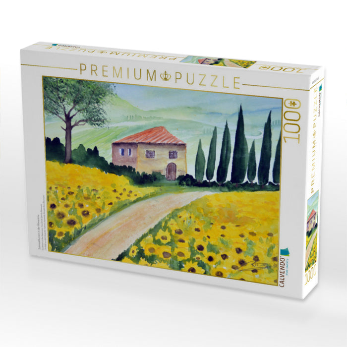 Sonnenblumen in der Maremma - CALVENDO Foto-Puzzle'