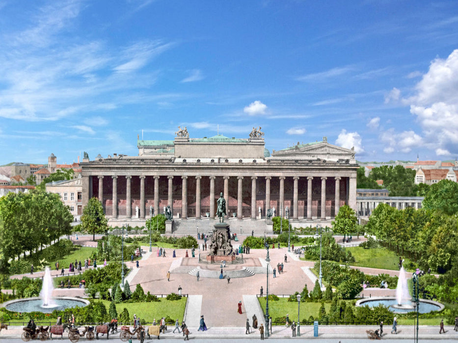 Berlin - Altes Museum und Lustgarten um 1900 - CALVENDO Foto-Puzzle'