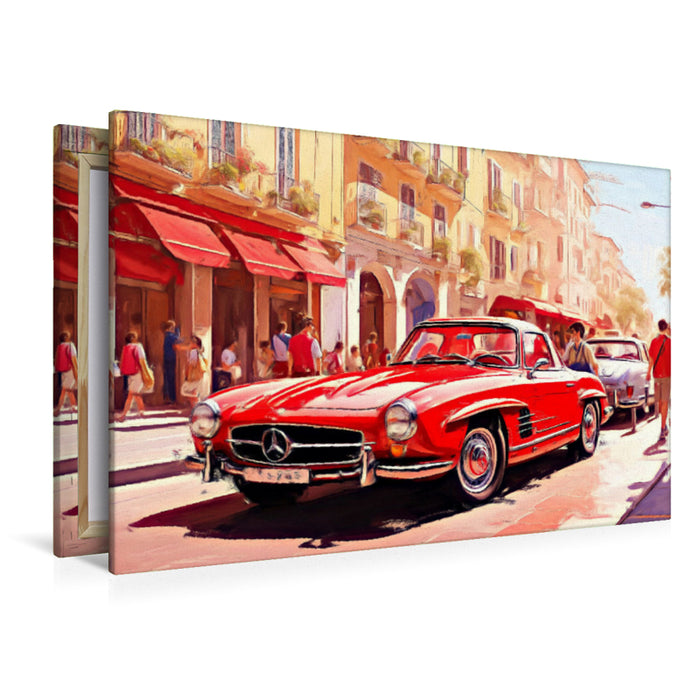 Premium Textil-Leinwand Der klassische Mercedes-Benz 190SL gilt heutzutage als Wertanlage.