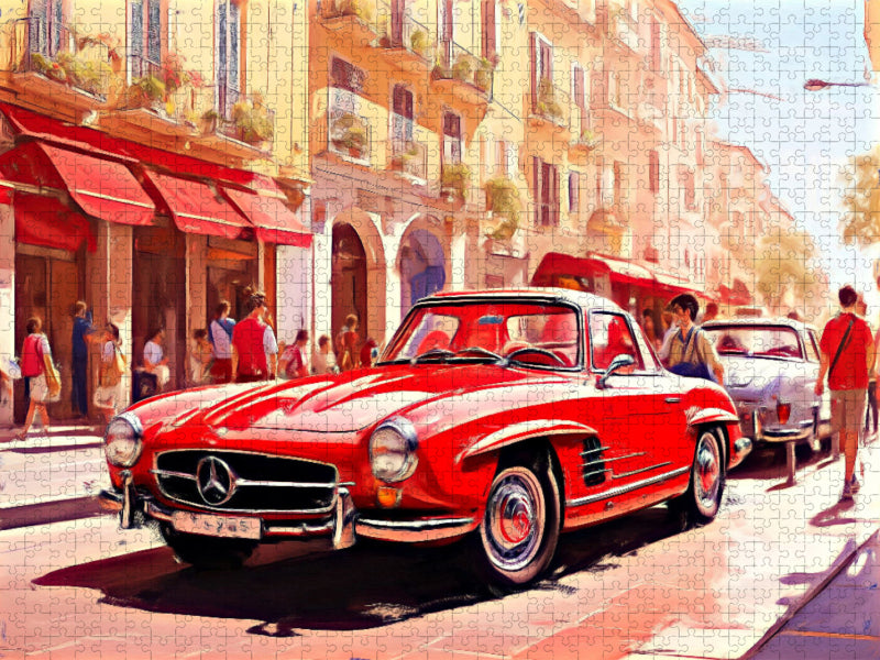 Der klassische Mercedes-Benz 190SL gilt heutzutage als Wertanlage. - CALVENDO Foto-Puzzle'