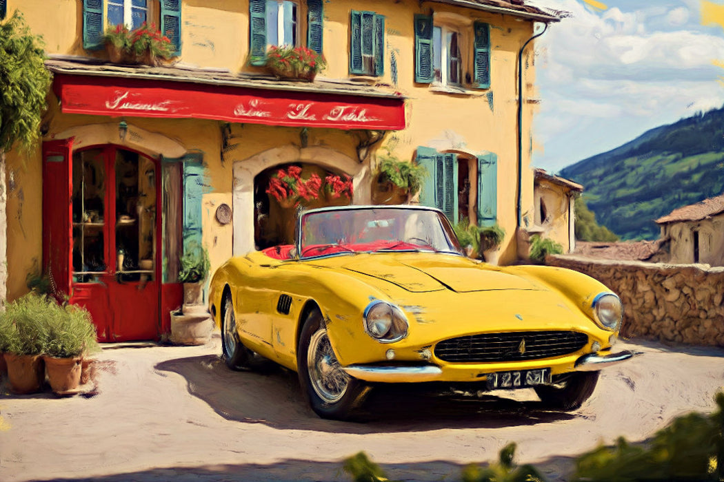 Premium Textil-Leinwand Der Ferrari 250 GT wurde als CabrioVersion von 1955 bis 1962 produziert.