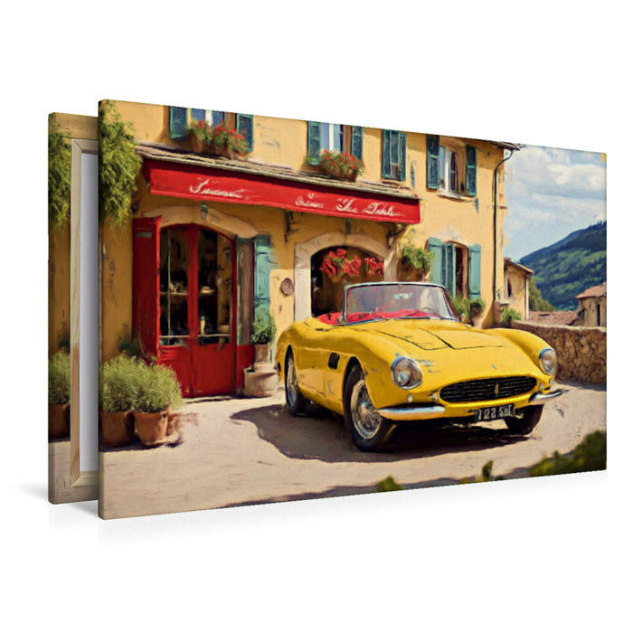 Premium Textil-Leinwand Der Ferrari 250 GT wurde als CabrioVersion von 1955 bis 1962 produziert.