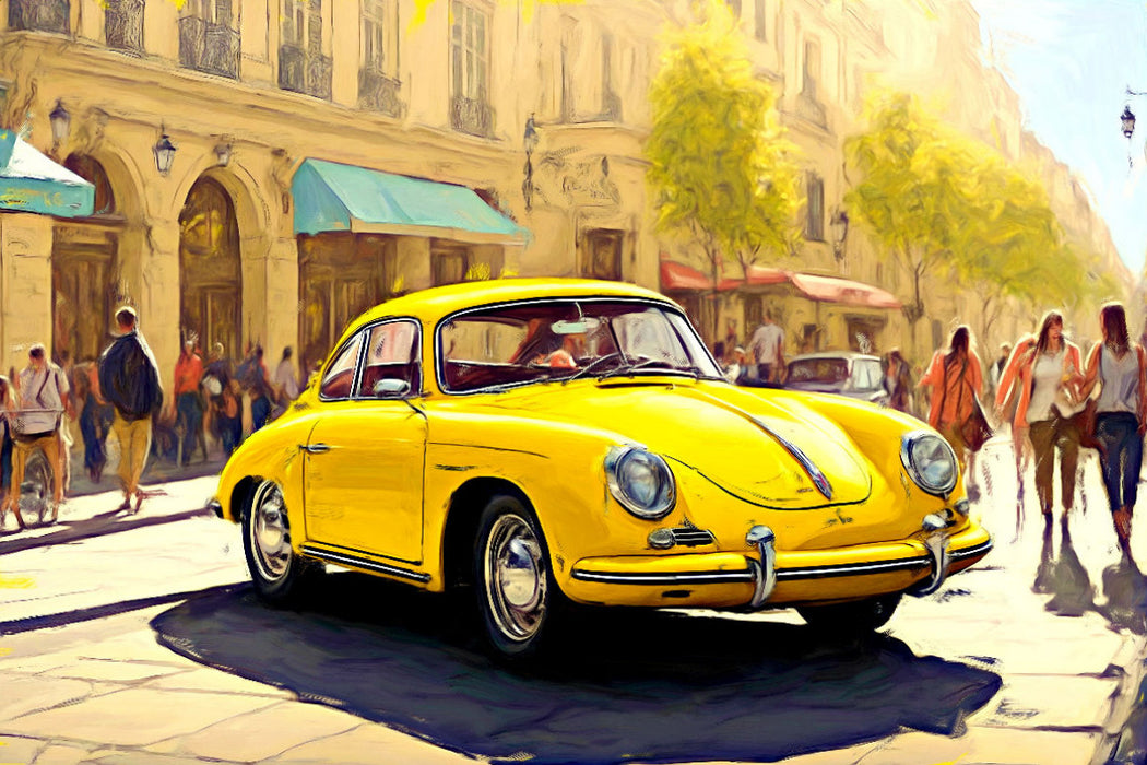 Premium Textil-Leinwand Der Porsche 356