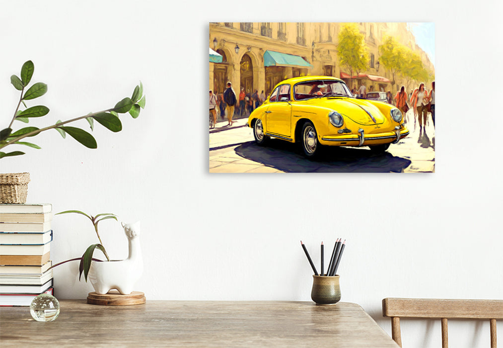 Premium Textil-Leinwand Der Porsche 356