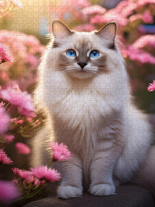 Ein Motiv aus dem Kalender Pfotenabenteuer - Ragdolls in der Natur - CALVENDO Foto-Puzzle'