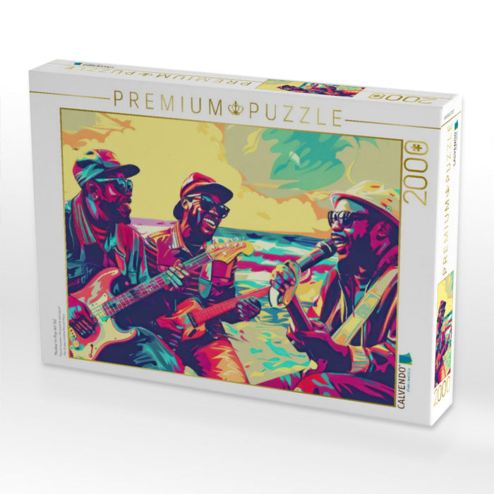 Musiker im Pop-Art-Stil - CALVENDO Foto-Puzzle'