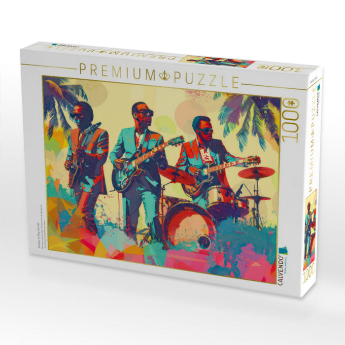 Musiker im Pop-Art-Stil - CALVENDO Foto-Puzzle'