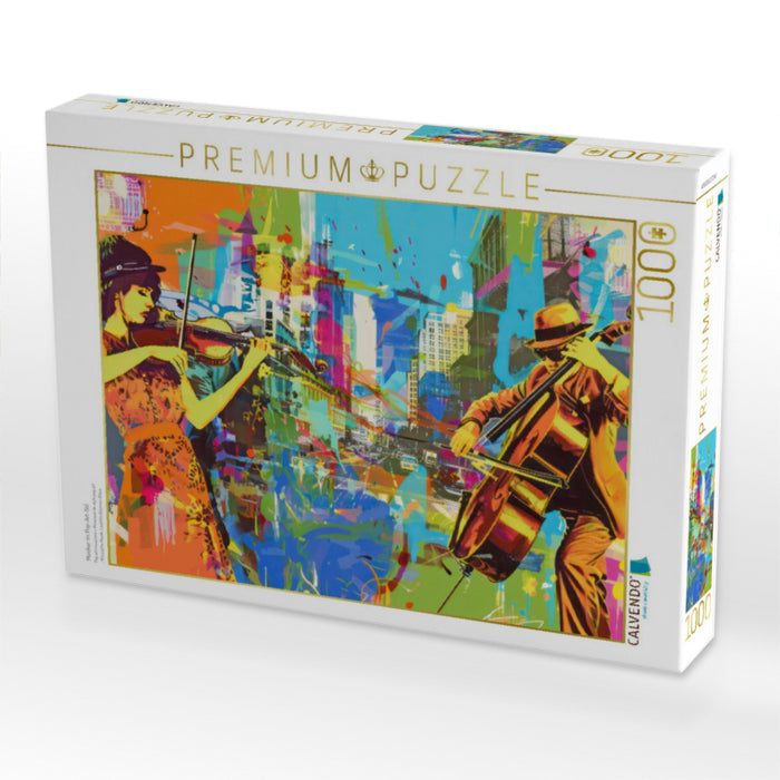 Musiker im Pop-Art-Stil - CALVENDO Foto-Puzzle'
