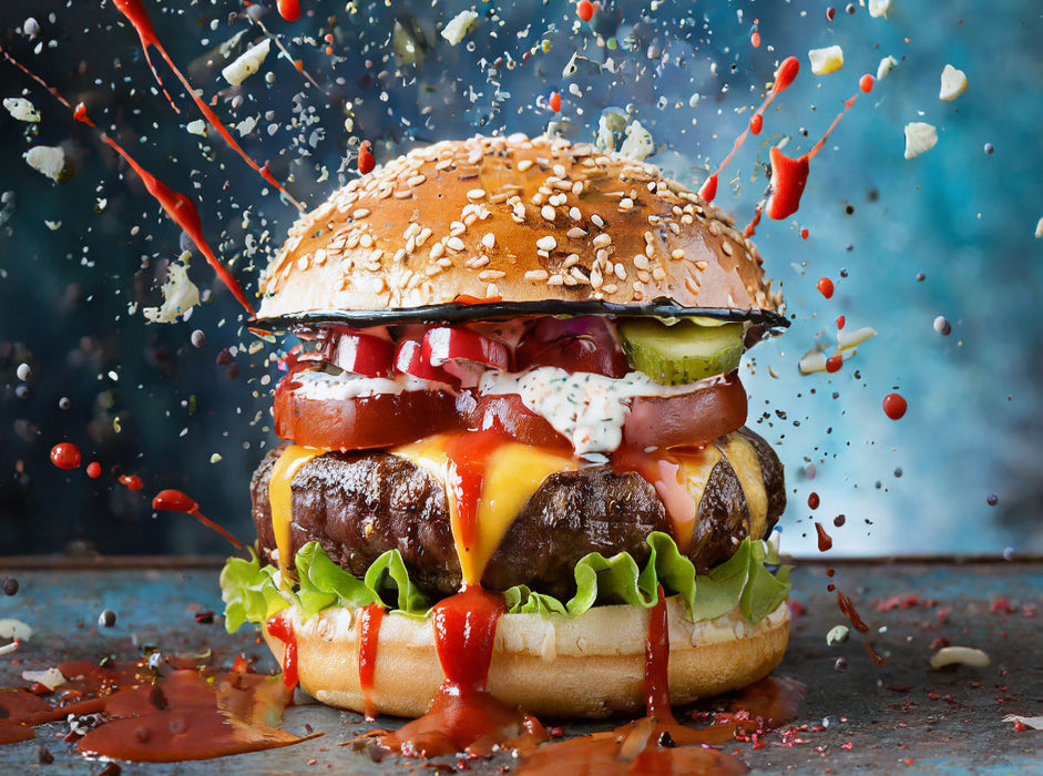 Burger Explosion - CALVENDO Foto-Puzzle'