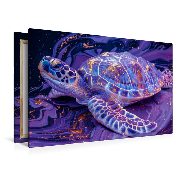 Premium Textil-Leinwand Wasserschlidkröte