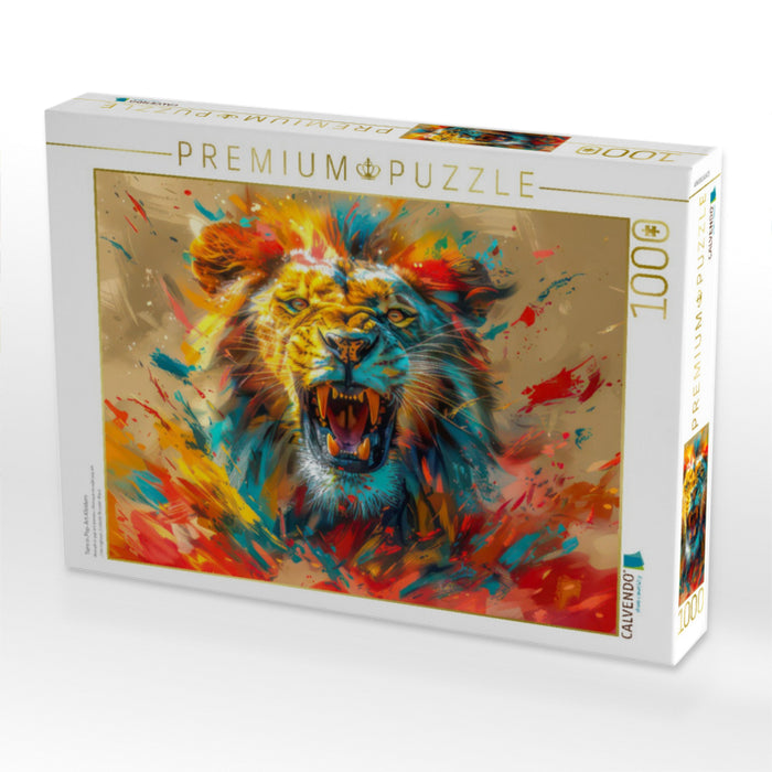 Tiere in Pop-Art-Kleidern - CALVENDO Foto-Puzzle'