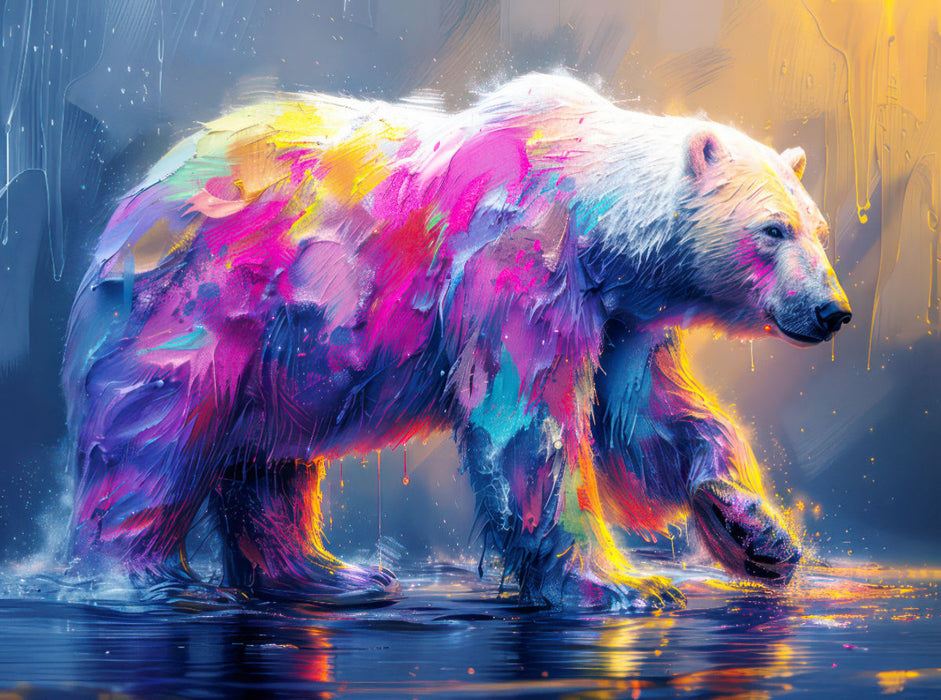 Tiere im Pop-Art-Kleid - CALVENDO Foto-Puzzle'