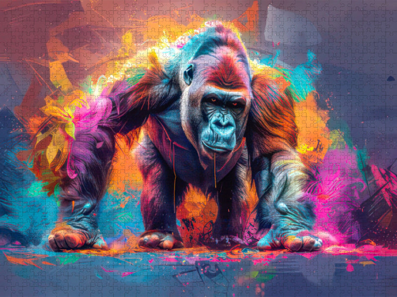 Tiere in Pop-Art gekleidet - CALVENDO Foto-Puzzle'