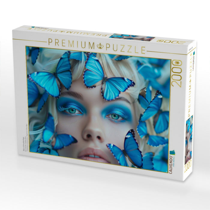 Blaue Schmetterlinge - CALVENDO Foto-Puzzle'