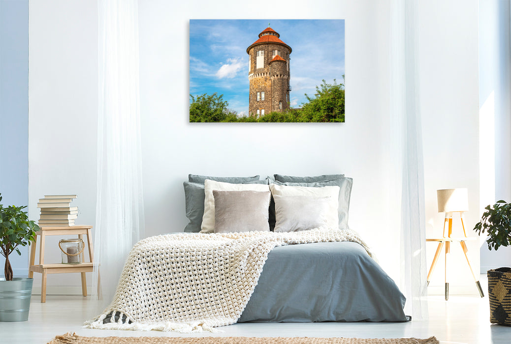 Premium Textil-Leinwand Wasserturm Osnabrück