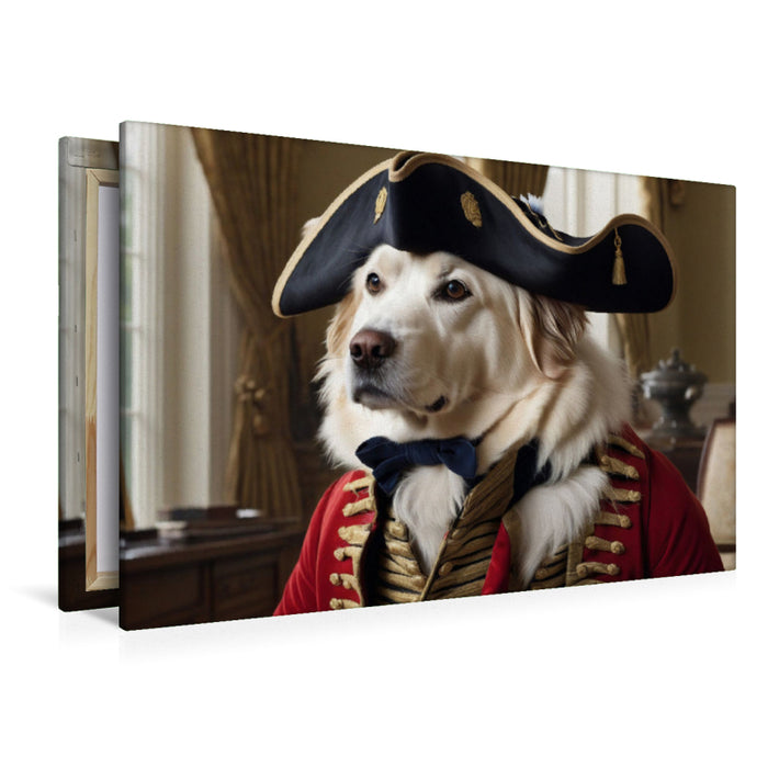 Premium Textil-Leinwand George Washington