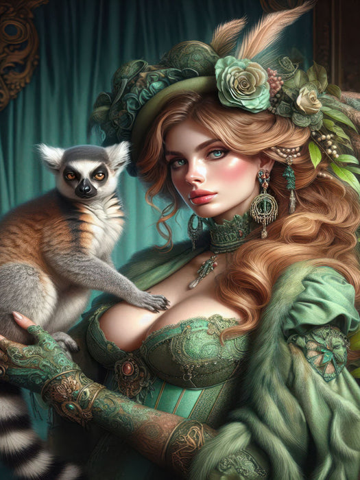 Ein Motiv aus dem Kalender Eleganz der Exotik - Femme Fatale im Bohème-Chic mit tierischen Begleitern - CALVENDO Foto-Puzzle'