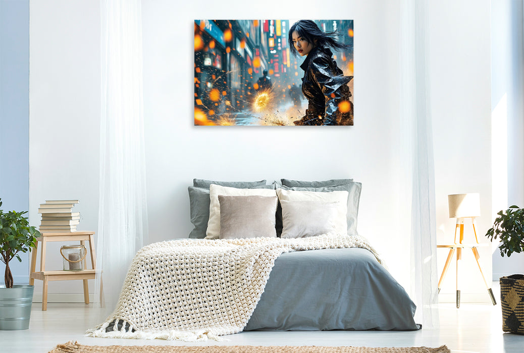 Premium Textil-Leinwand Verirrt im surrealen Raum