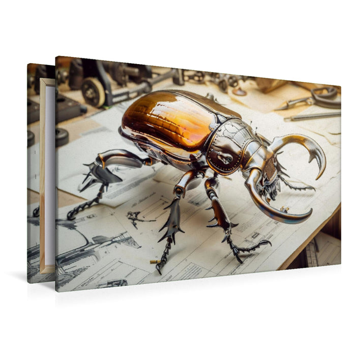 Premium Textil-Leinwand Ein Motiv aus dem Kalender "Die fantastische Welt der Steampunk-Insekten"