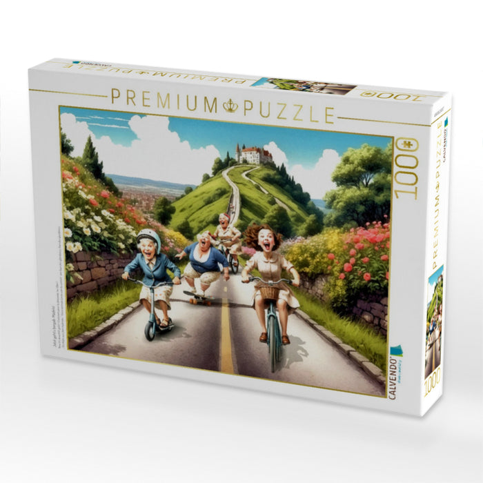 Jetzt geht's bergab, Mädels! - CALVENDO Foto-Puzzle'