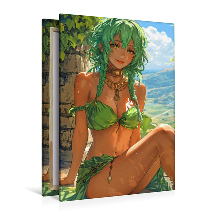 Premium Textil-Leinwand Ein Motiv aus dem Kalender Anime Cuties - Charmante Heldinnen