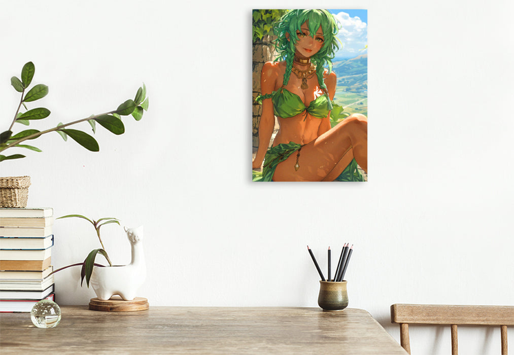 Premium Textil-Leinwand Ein Motiv aus dem Kalender Anime Cuties - Charmante Heldinnen