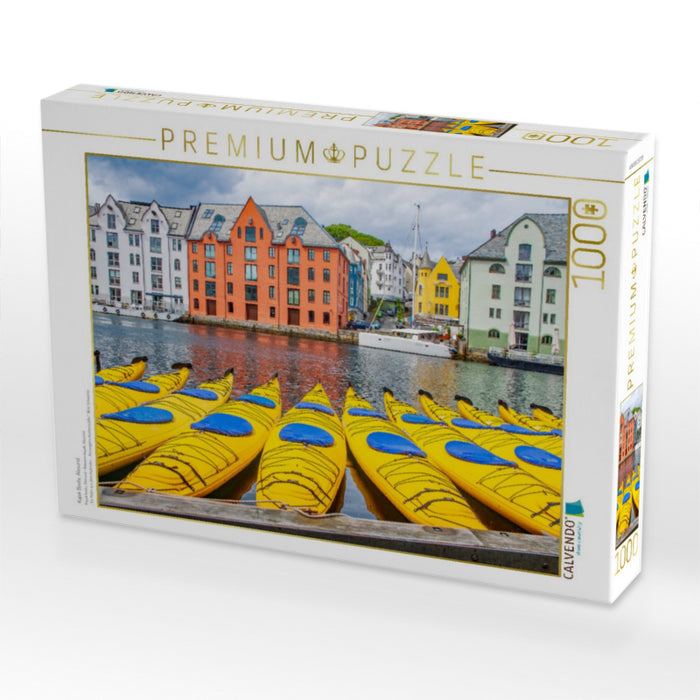 Kajak Boote, Alesund - CALVENDO Foto-Puzzle'