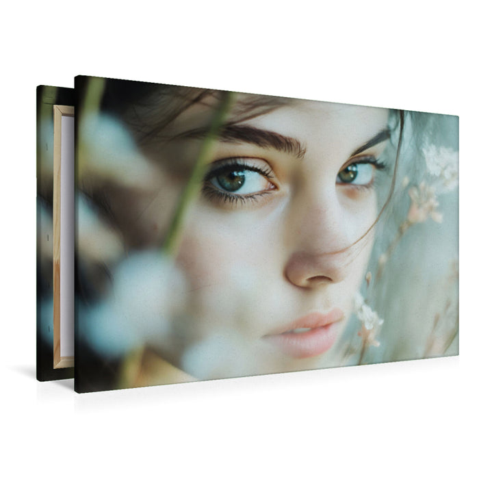 Premium Textil-Leinwand Beauty with Flowers