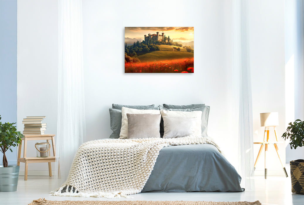 Premium textile canvas summer evening 