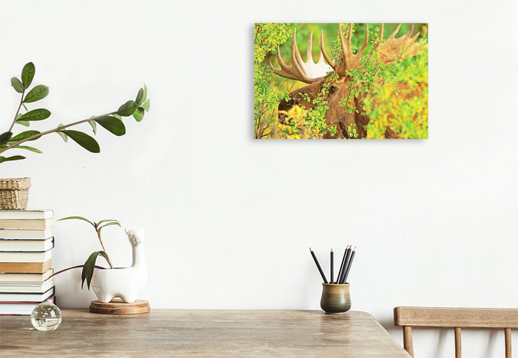 Premium textile canvas The Elk: King of the deer 