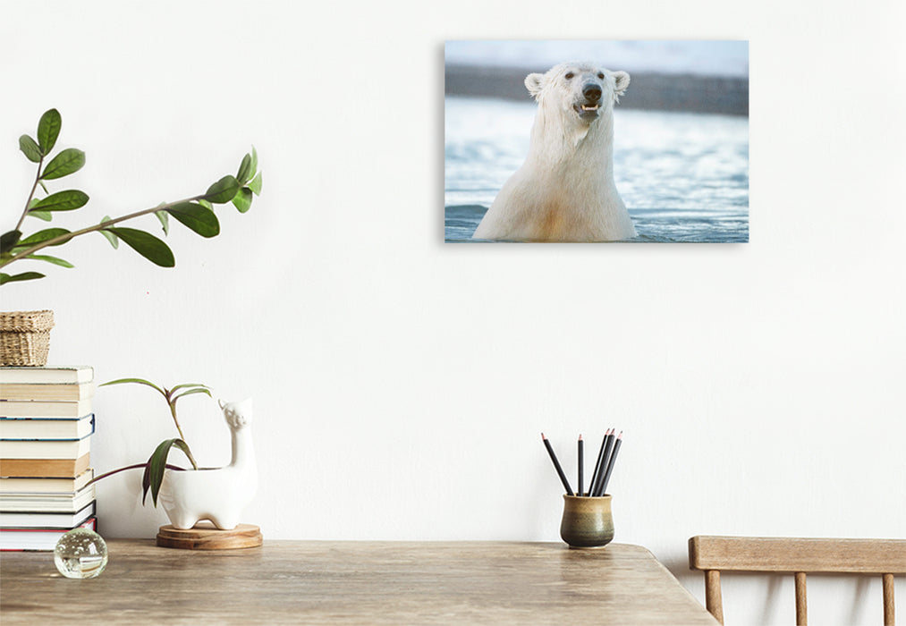 Premium textile canvas The Polar Bear: The King of the Arctic 