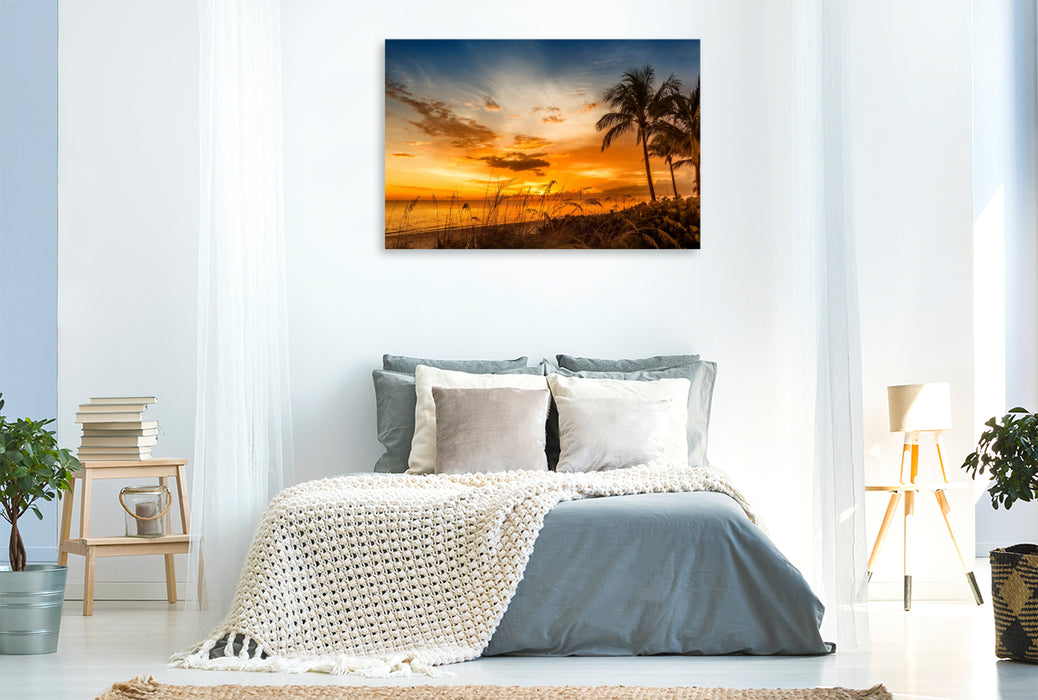 Premium textile canvas BONITA BEACH Fantastic sunset 