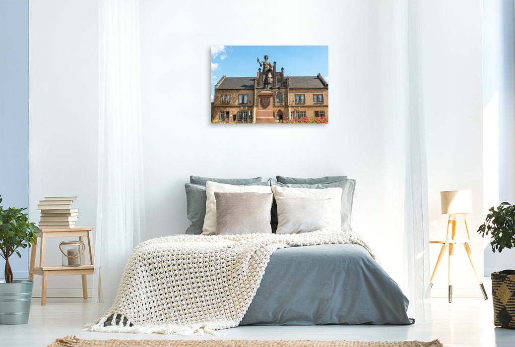 Premium textile canvas The goddess Flora statue in Quedlinburg 