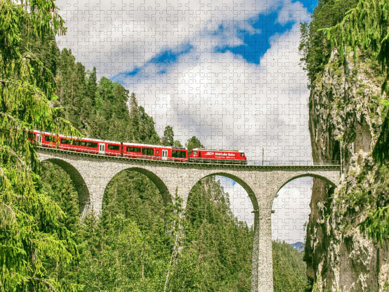 Der Landwasser Viadukt - CALVENDO Foto-Puzzle'