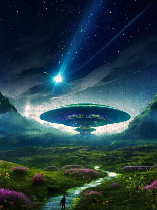Labor in den Bergen - Science Fiction - CALVENDO Foto-Puzzle'